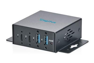 DIGITUS USB 3.2 Gen 1 Compact Industrial Hub, 4-Port