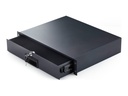 StarTech.com Startech - Rack Storage Drawer - rear cable pass-through holes, keys included, lockable, steel, 10 kg capacity - Vorderseite - Schrankmontage, Rack montierbar - Schwarz - 2U - 48.3 cm (19")