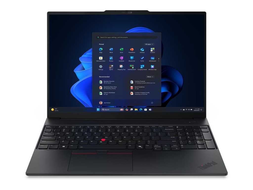 Lenovo ThinkPad E16 Gen 3 22AY - 180°-Scharnierdesign - Intel Core Ultra 5 236V - Win 11 Pro - Arc Graphics 130V - 16 GB RAM - 512 GB SSD TCG Opal Encryption 2, NVMe - 40.6 cm (16")