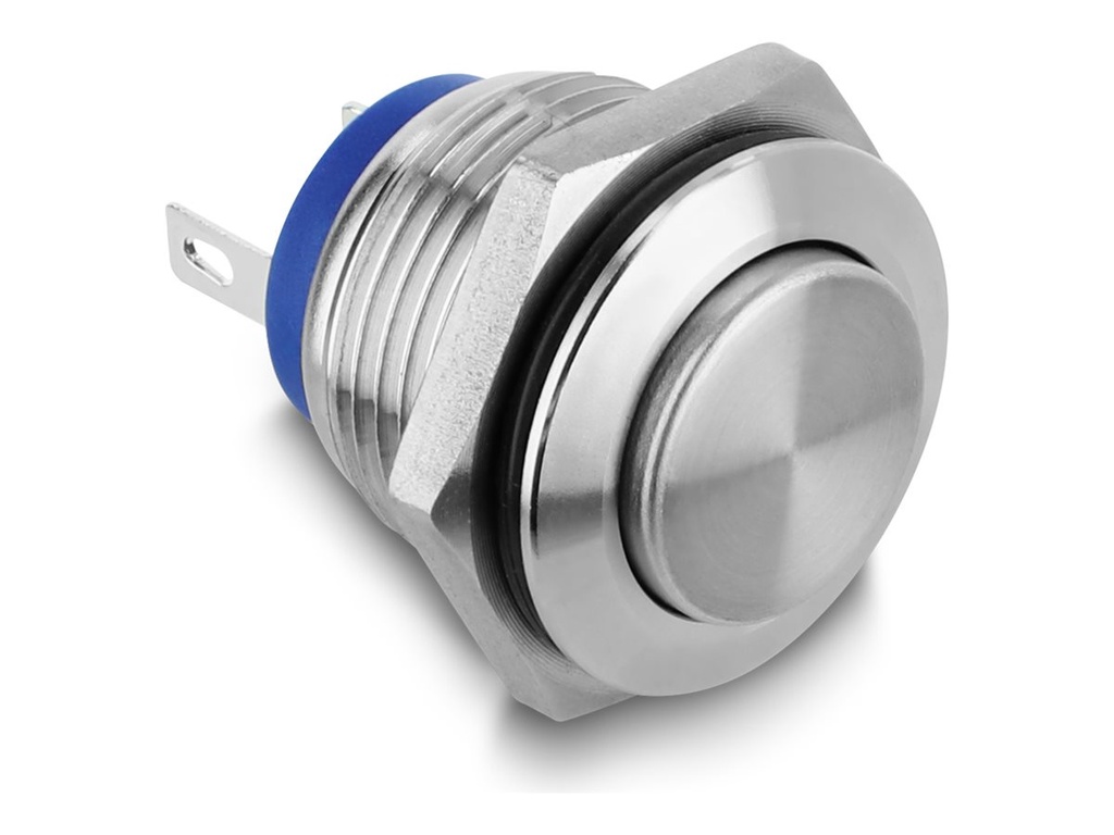 Delock Drücktaster - for Installation 16 mm, 2 x solder connection, actuator momentary high