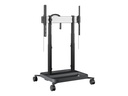Optoma RISE 5308 - Wagen - motorisierter Lift - für Flachbildschirm - Anti-Kollisionsfunktion - Schwarz - Bildschirmgröße: 139.7-218.4 cm (55"-86")