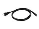 Zebra Stromkabel - power IEC 60320 C7 zu NEMA 1-15 (M)