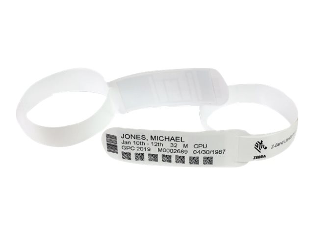 Zebra Z-Band UltraSoft RFID LR - Weiß - 25.4 x 279.4 mm 525 Stck. (3 Rolle(n)