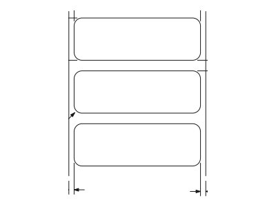 Zebra Z-Perform 1000D - Papier - seidig - permanenter Acrylklebstoff - unbeschichtet - 6,2 mil - weiß - 38.1 x 12.7 mm 4650 Etikett(en) (1 Rolle(n)