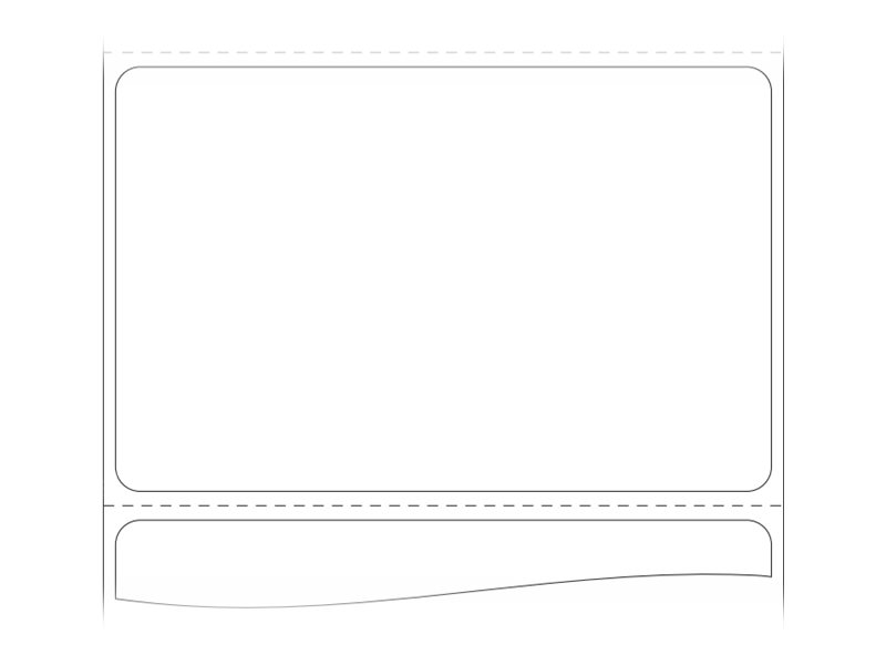 Zebra Z-Perform 1000T - Papier - permanenter Klebstoff - 85 x 55 mm 1370 Etikett(en) (1 Rolle(n)