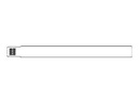 Zebra Z-Band UltraSoft - Kunststoff - permanenter Gummiklebstoff - silberne Beschichtung - 19 x 152 mm 1800 Stck. (6 Rolle(n)
