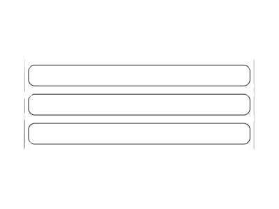 Zebra Z-Ultimate 3000T - Polyester, Kunststoff - glänzend - permanenter Acrylklebstoff - beschichtet - weiß - 84.1 x 7.94 mm 12500 Etikett(en) (1 Rolle(n)