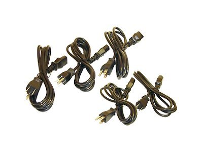 [105950-014] Zebra Stromkabel - NEMA 5-15 (M) zu power IEC 60320 C13 - Wechselstrom 110 V - Vereinigte Staaten (Packung mit 5)