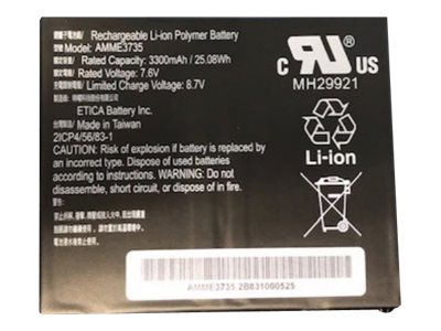 Zebra Tablet-Akku - Lithium-Polymer - 3300 mAh - 25.1 Wh - für Zebra ET51, ET51 Integrated Scanner Kit, ET56, ET56 Enterprise Tablet (8.4 Zoll)