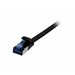 Synergy 21 Patchkabel RJ45, CAT6A 500Mhz, 0,5m, schwarz, U/FTP, flach, TPE(Superflex), AWG32,