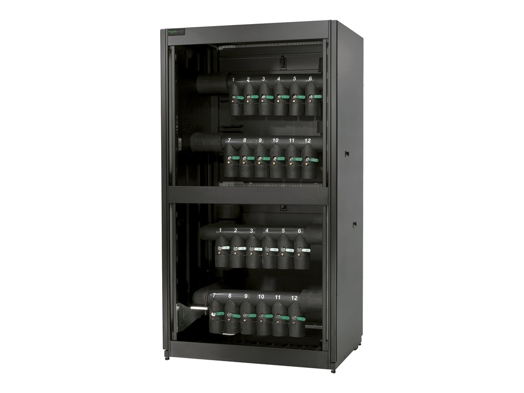 APC InRow Chilled Water Cooling 12 Circuit, Bottom/Top Mains, Bottom Distribution Piping