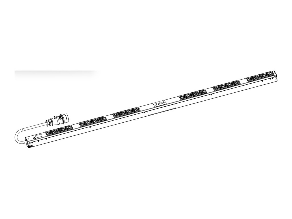 Eaton G4 - Stromverteilungseinheit (Rack - einbaufähig) - Basis - AC 230-400 V - 11 kW - 3 Phasen - Eingabe, Eingang IEC 60309 16A - Ausgangsanschlüsse: 42 (24 x IEC 60320 C13, 18 x IEC 60320 C39)
