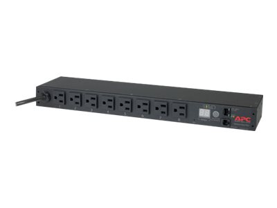 APC AP7800B - Messgerät - 1U - Schwarz - 8 AC-Ausgänge - NEMA 5–15R - NEMA 5-15P