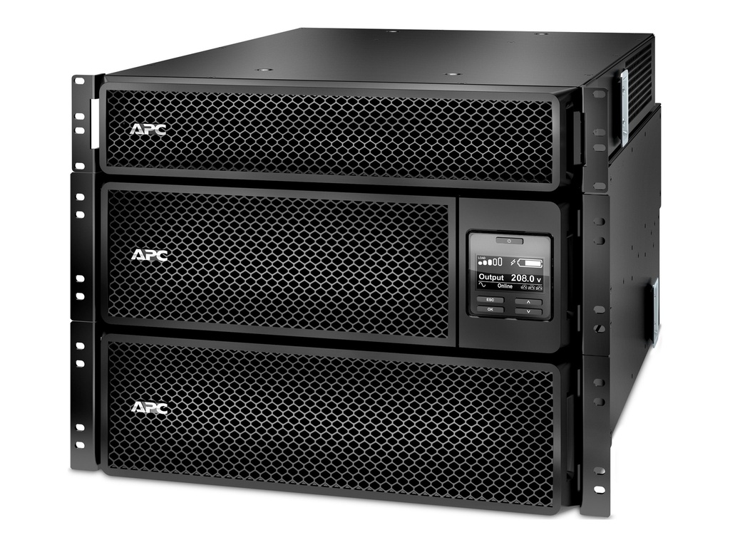 APC Smart-UPS SRT 8000VA RM - USV (Rack - einbaufähig) - Wechselstrom 208 V - 8000 Watt - 8000 VA - Ethernet 10/100, USB - Ausgangsanschlüsse: 18 - 6U - 48.3 cm (19")