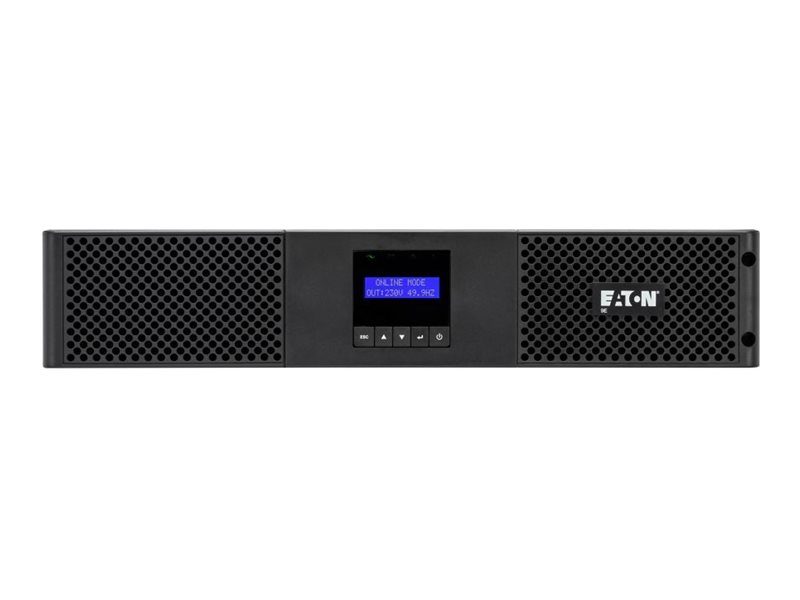 Eaton 9E - USV (in Rack montierbar/extern) - Wechselstrom 200/220/230/240 V - 2700 Watt - 3000 VA - 1-phasig - 6 x Batterie - Bleisäure - 9 Ah - RS-232, USB - Ausgangsanschlüsse: 7 - 2U - 48.3 cm (19")