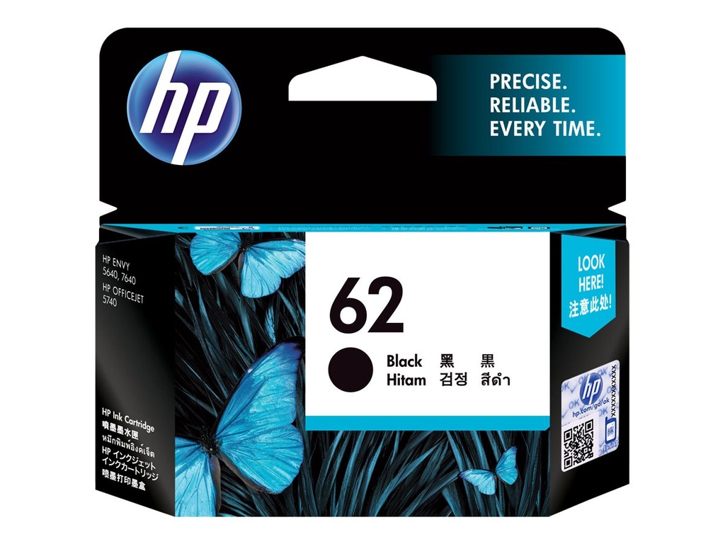 HP 62 - Schwarz - original - Tintenpatrone -