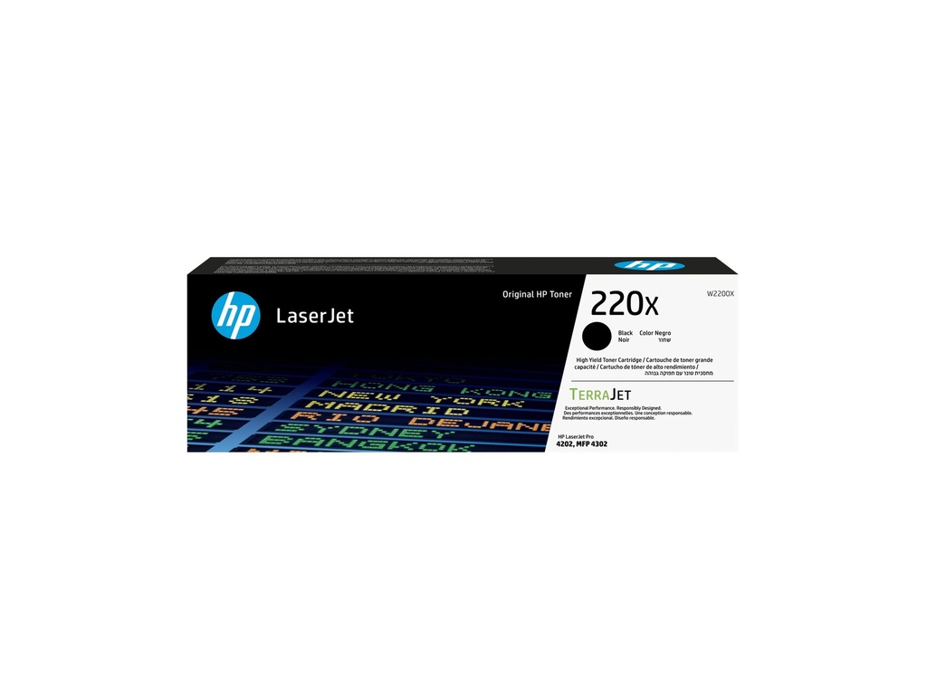 HP 220X - Hohe Ergiebigkeit - Schwarz - original - LaserJet - Box - Tonerpatrone (W2200X)