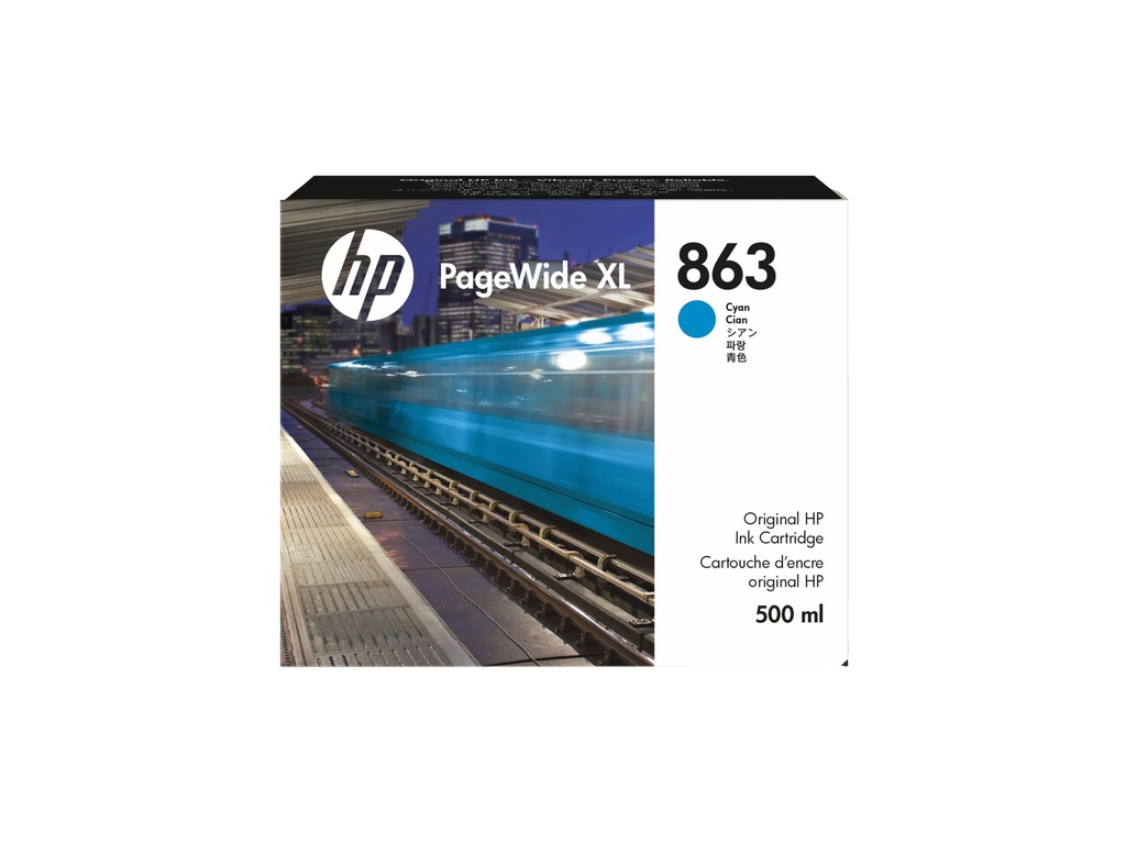 HP 863 - 500 ml - Cyan - original - PageWide XL
