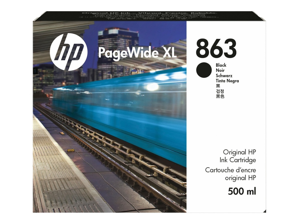 HP 863 - 500 ml - Schwarz - original - PageWide