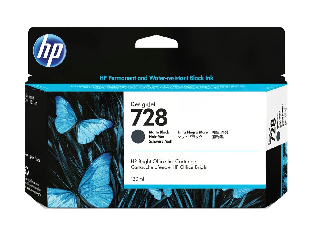 HP 728 - 130 ml - mattschwarz - original - DesignJet