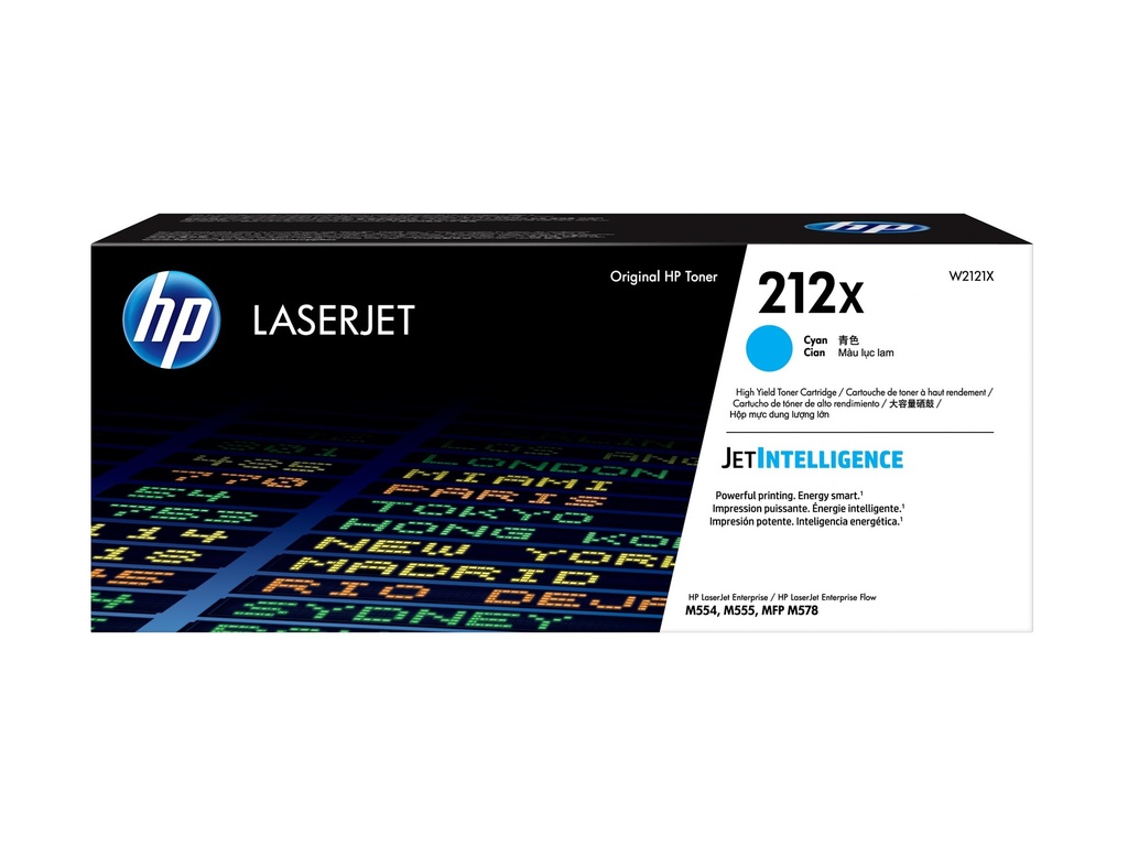 HP 212X - Hohe Ergiebigkeit - Cyan - original - LaserJet - Tonerpatrone (W2121X)