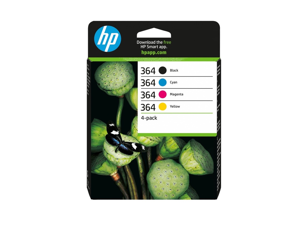 HP 364 - 4er-Pack - Schwarz, Gelb, Cyan, Magenta