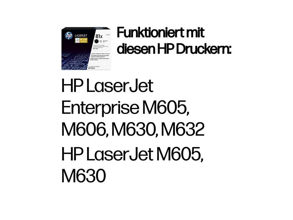 HP 81X - Hohe Ergiebigkeit - Schwarz - original - LaserJet - Tonerpatrone (CF281X)