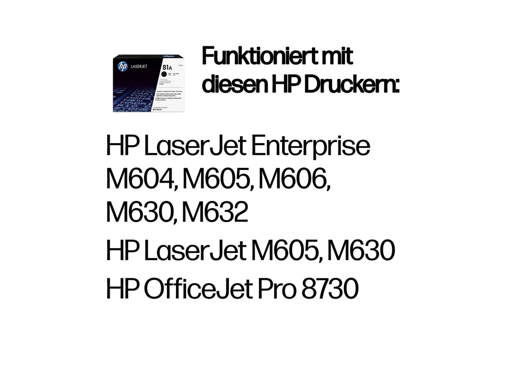 HP 81A - Schwarz - original - LaserJet - Tonerpatrone (CF281A)
