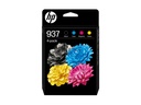 HP 937 - 4er-Pack - Schwarz, Cyan, Magenta, Gelb