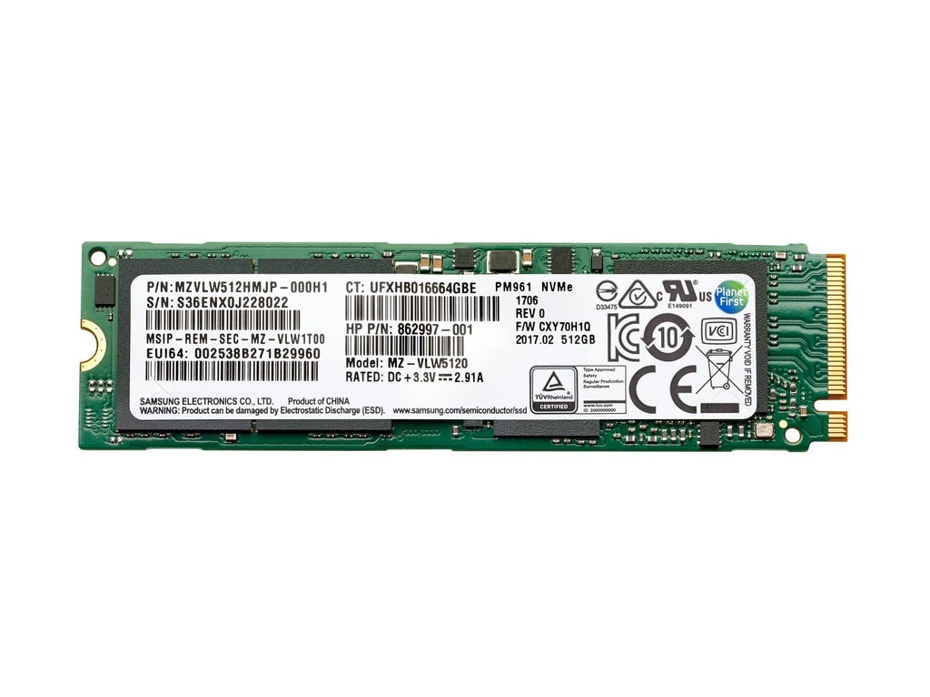 HP  SSD - 512 GB - intern - M.2 2280 - PCIe 4.0 x4 (NVMe)