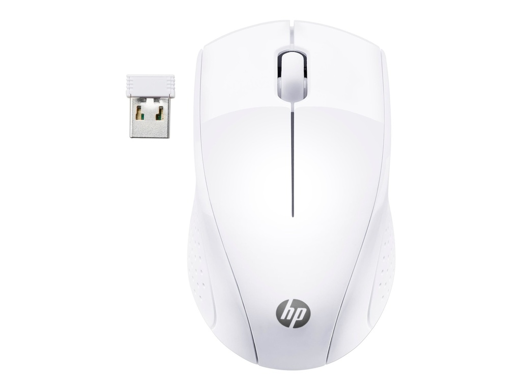 HP Wireless-Maus 220 (Snow White) - Beidhändig - Optisch - RF Wireless - 1600 DPI - Weiß
