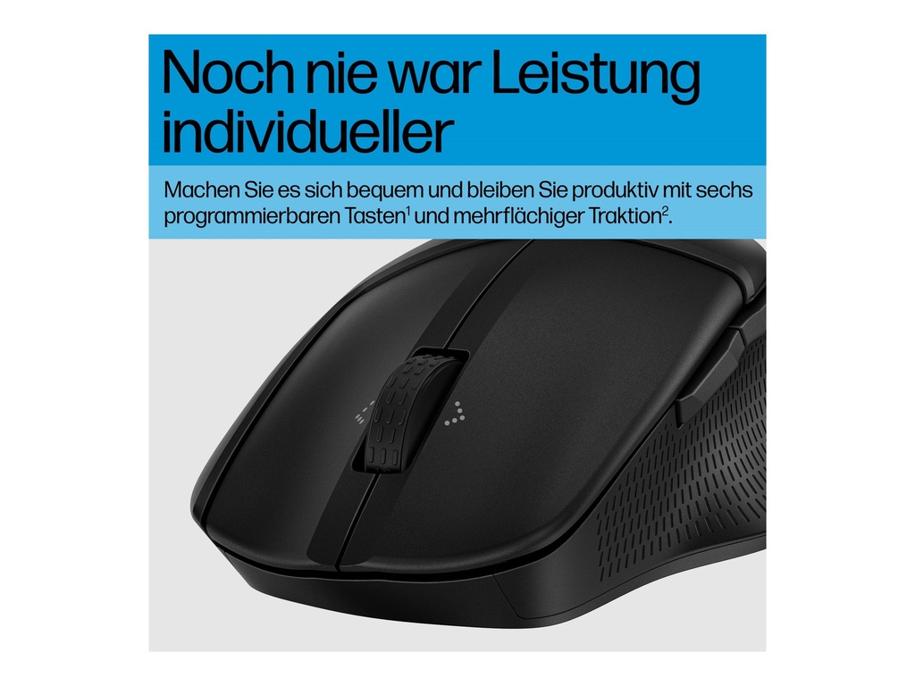 HP 480 - Maus - Komfort, Standardgröße - ergonomisch - 7 Tasten - kabellos - Bluetooth 5.3 - kabelloser Empfänger (USB)