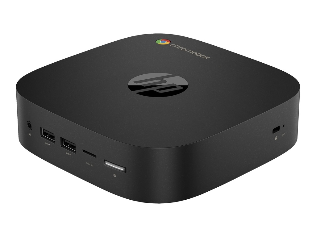 HP Chromebox G4 - Mini - 1 x Celeron 7305 - RAM 4 GB - Flash - eMMC 64 GB - Intel Iris Xe Grafikkarte - 1GbE, Wi-Fi 6E, Bluetooth 5.3 - WLAN: 802.11a/b/g/n/ac/ax (Wi-Fi 6E)