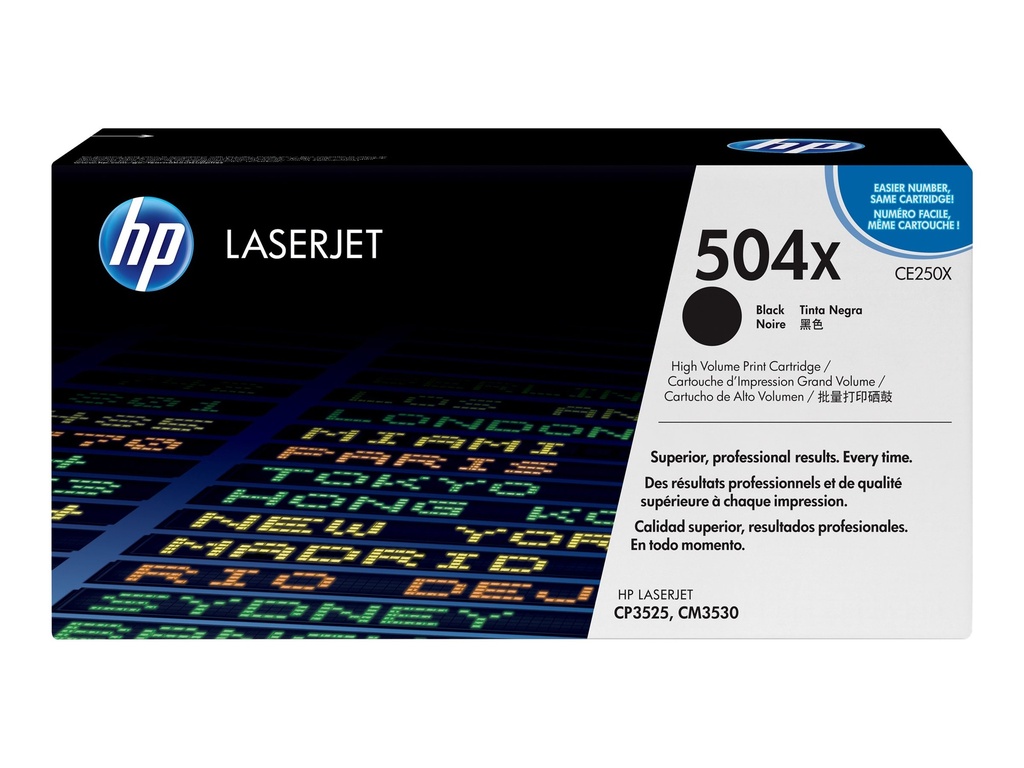 HP 504X - Hohe Ergiebigkeit - Schwarz - original - LaserJet - Tonerpatrone (CE250X)