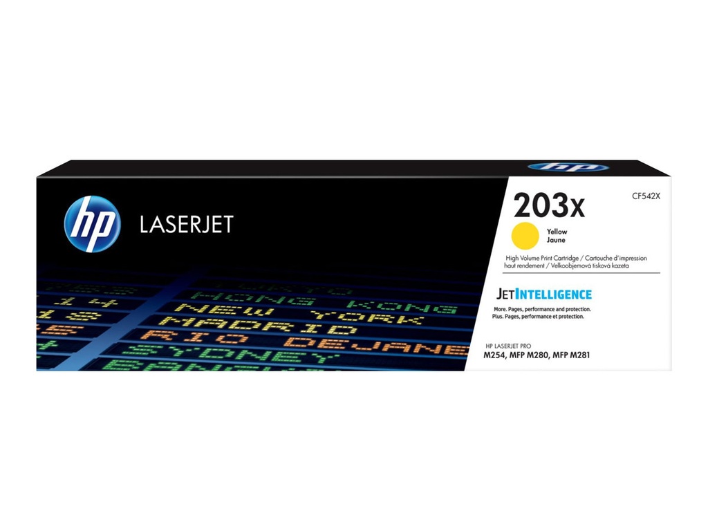 HP 203X - Hohe Ergiebigkeit - Gelb - original - LaserJet - Tonerpatrone (CF542X)