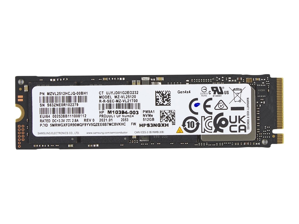 HPE HP - SSD - 512 GB - intern - M.2 2280 - PCIe 4.0 x4 (NVMe)
