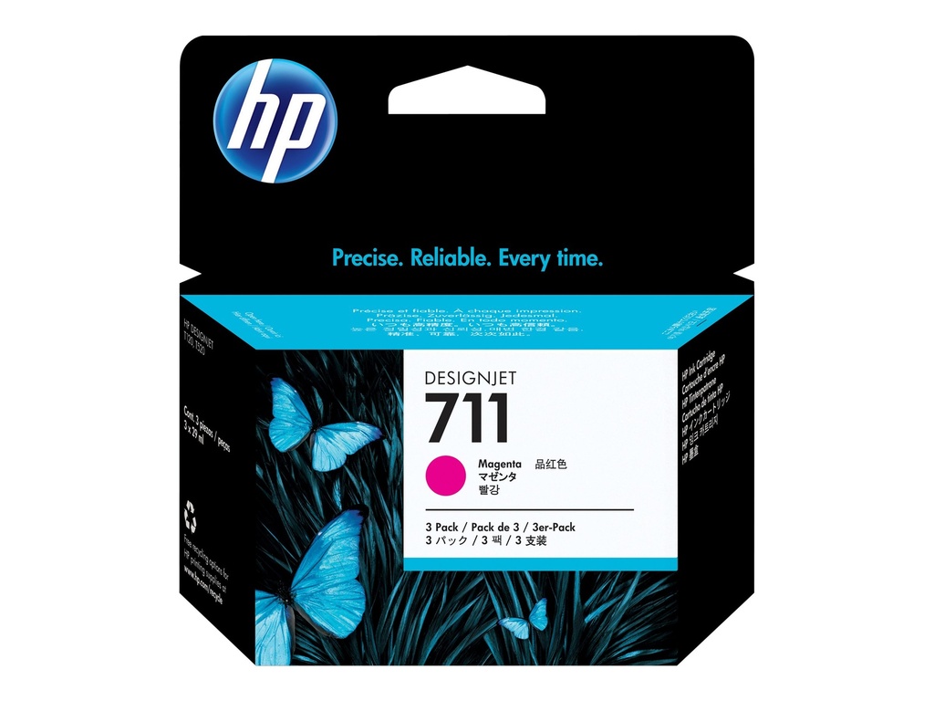 HP 711 - 3er-Pack - 29 ml - Magenta - original
