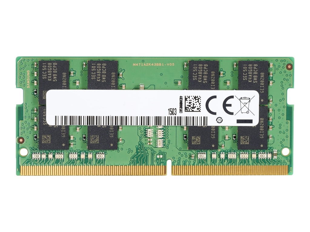HP  DDR4 - Modul - 4 GB - SO DIMM 260-PIN - 3200 MHz / PC4-25600 - 1.2 V - ungepuffert - non-ECC - für HP 340 G7; EliteBook 640 G9; 650 G9; 655 G9; 830 G8, 835 G7, 835 G8, 840 G8, 845 G8, 850 G8, 855 G8; ProBook 445 G7, 450 G7, 450 G9, 455 G7, 455 G9, 635 Aero G8; Pro x360 435 G9; ProBook x360 435 G8; ZBook 15v G5 Mobile Workstation (non-ECC)