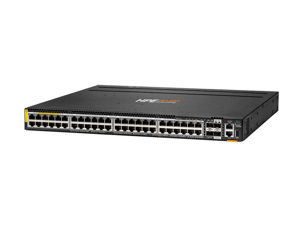 HPE Aruba Networking 6300M 48p 10M/100M/1G Class4 PoE 4p SFP56 50G TAA Switch - Switch - max. Stapelentfernung 10 km - L3 - managed - 48 x 10/100/1000 (PoE+)