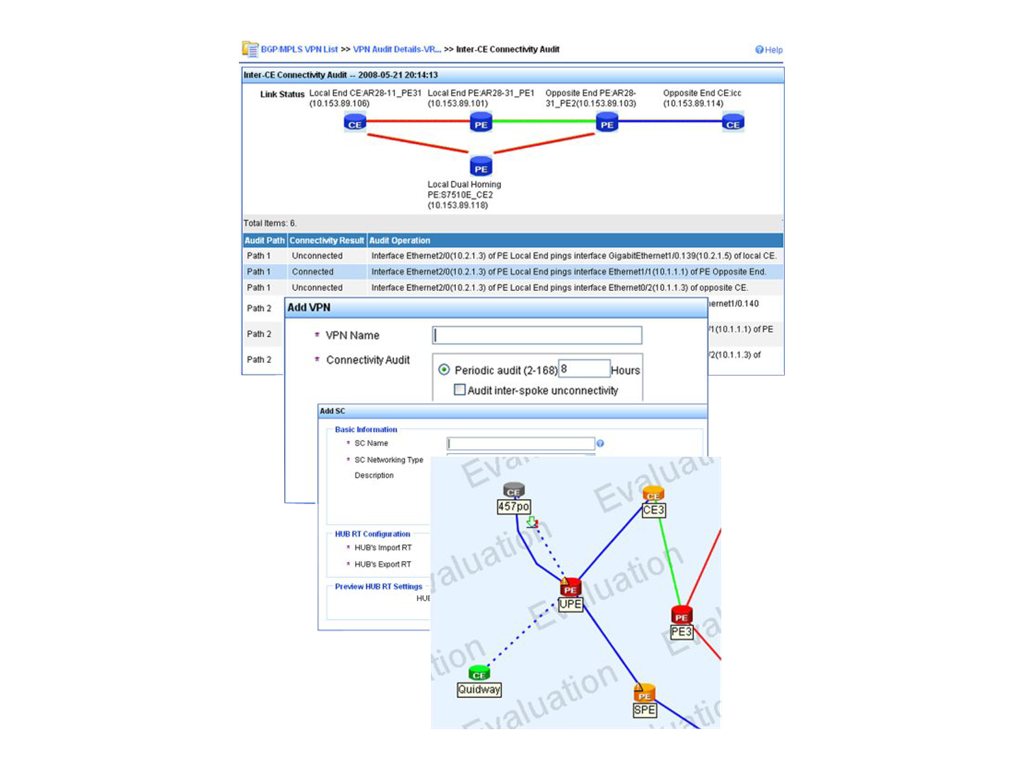 HPE Intelligent Management Center MPLS VPN Manager (MVM)