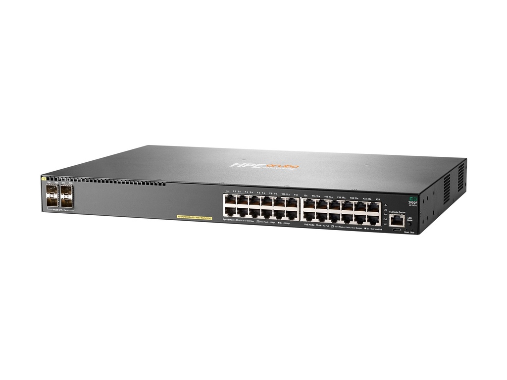 HPE Aruba 2930F 24G PoE+ 4SFP+ TAA - Switch - L3 - managed - 24 x 10/100/1000 (PoE+)