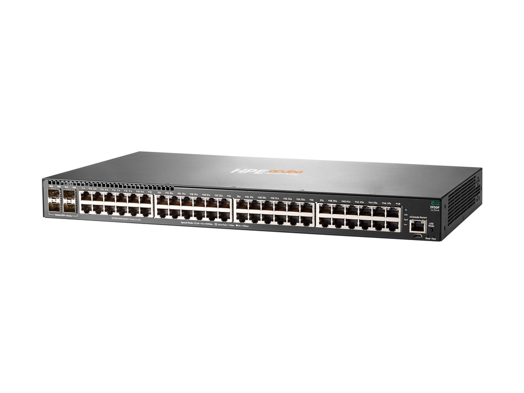 HPE Aruba 2930F 48G 4SFP+ - Switch - L3 - managed - 48 x 10/100/1000 + 4 x 1 Gigabit/10 Gigabit SFP+ (Uplink)