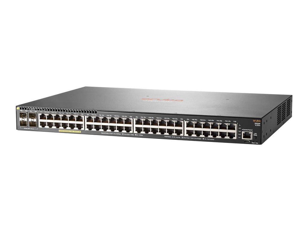 HPE Aruba 2930F 48G PoE+ 4SFP+ - Switch - L3 - managed - 48 x 10/100/1000 (PoE+)