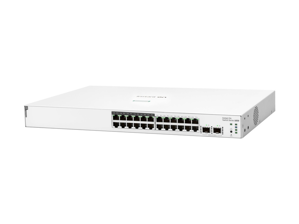 HPE Networking Instant On 1830 24G 12p Class4 PoE 2SFP 195W Switch - Switch - Smart - 12 x 10/100/1000 + 12 x 10/100/1000 (PoE+)
