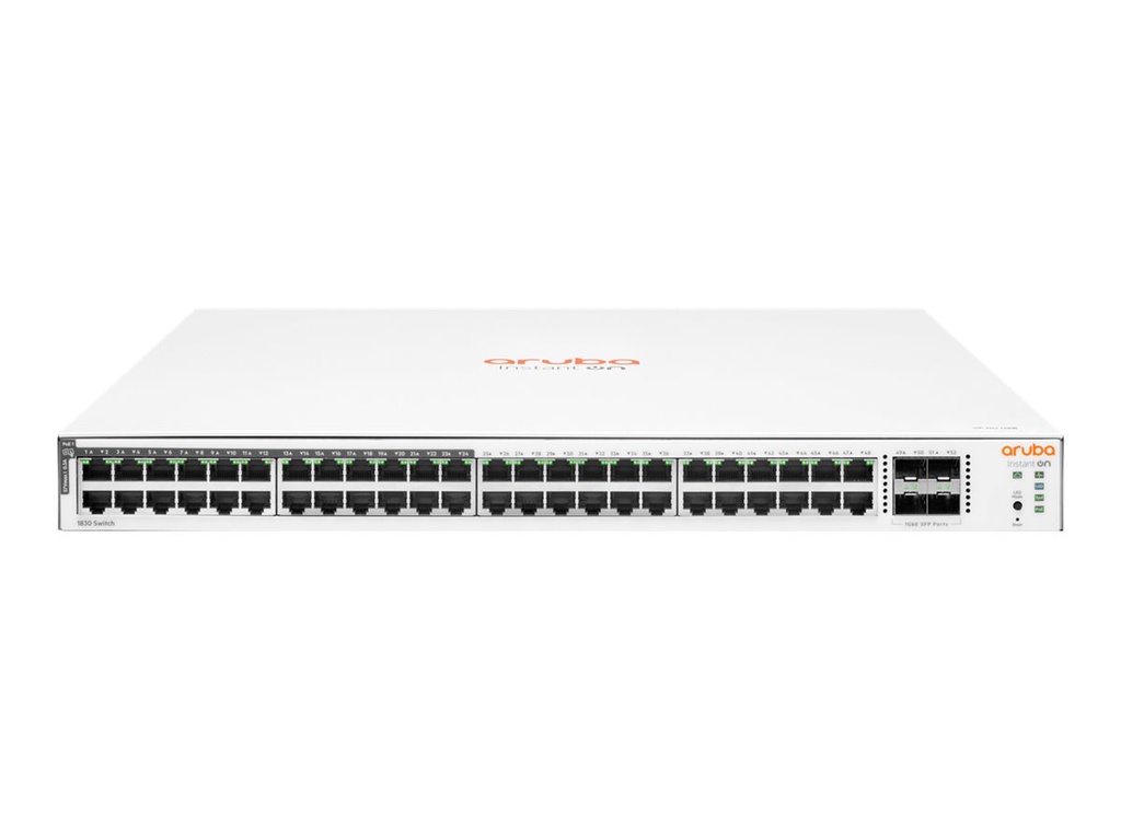 HPE Instant On 1830 48G PoE Switch 370W JL815A - Switch - Glasfaser (LWL)