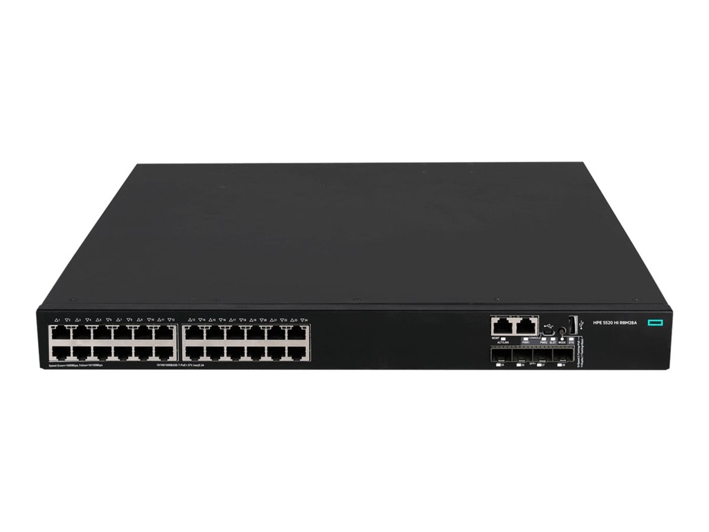 HPE FlexNetwork 5520 24G PoE+ 4SFP+ HI 1-slot Switch - Switch - L3 - managed - 24 x 10/100/1000 (PoE+)