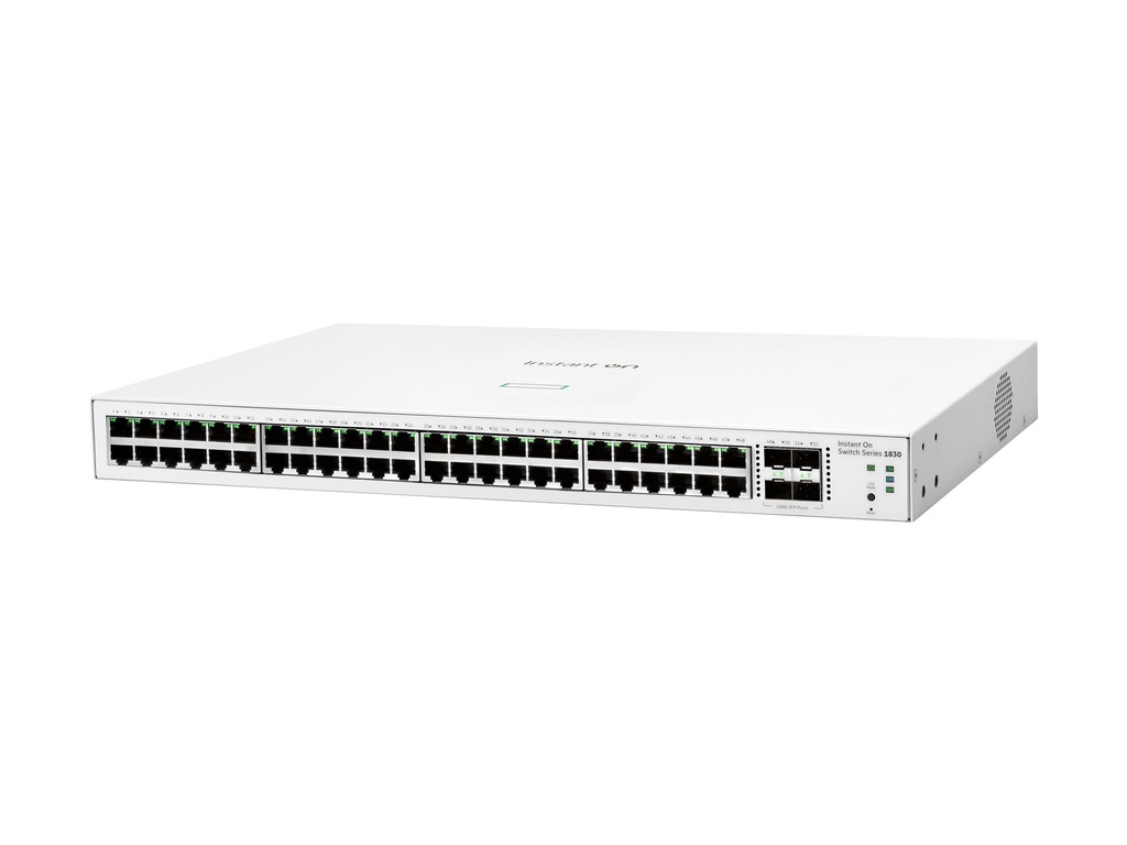 HPE Networking Aruba Instant On 1830 48G 4SFP - Managed - L2 - Gigabit Ethernet (10/100/1000) - Vollduplex - Rack-Einbau - 1U
