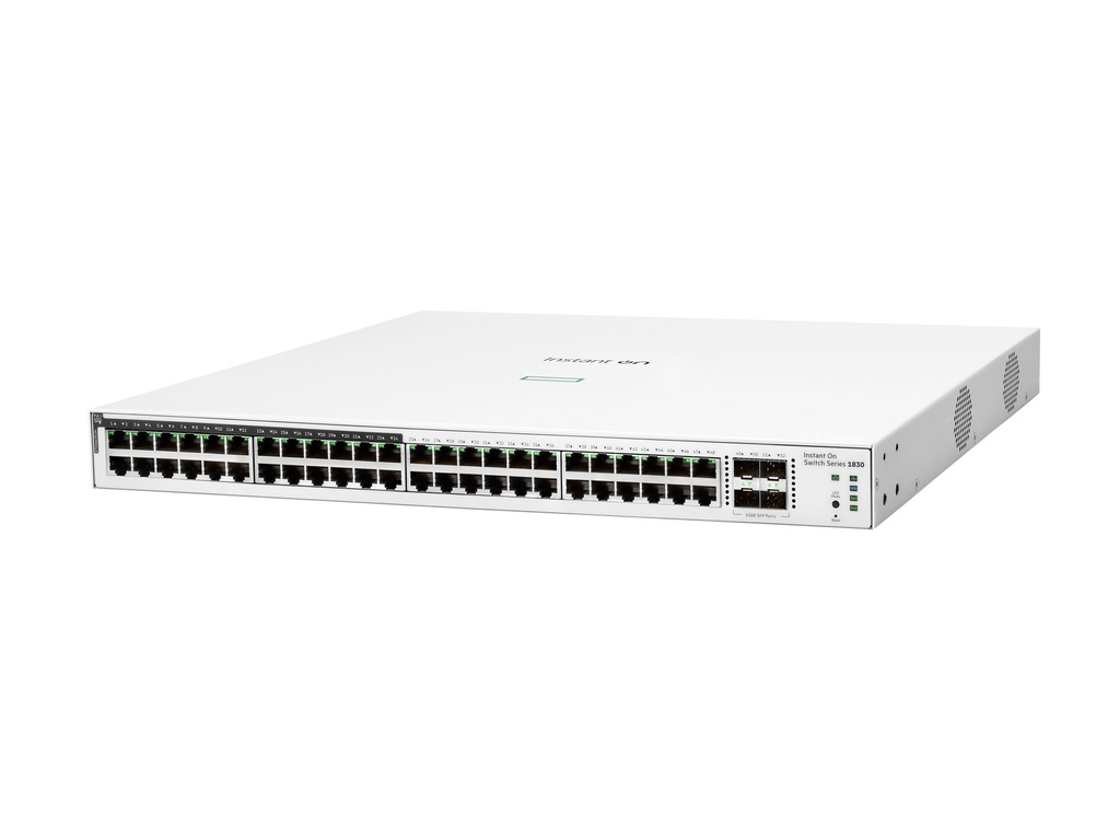 HPE Networking Instant On 1830 48G 24p Class4 PoE 4SFP 370W Switch - Switch - Smart - 24 x 10/100/1000 + 24 x 10/100/1000 (PoE+)