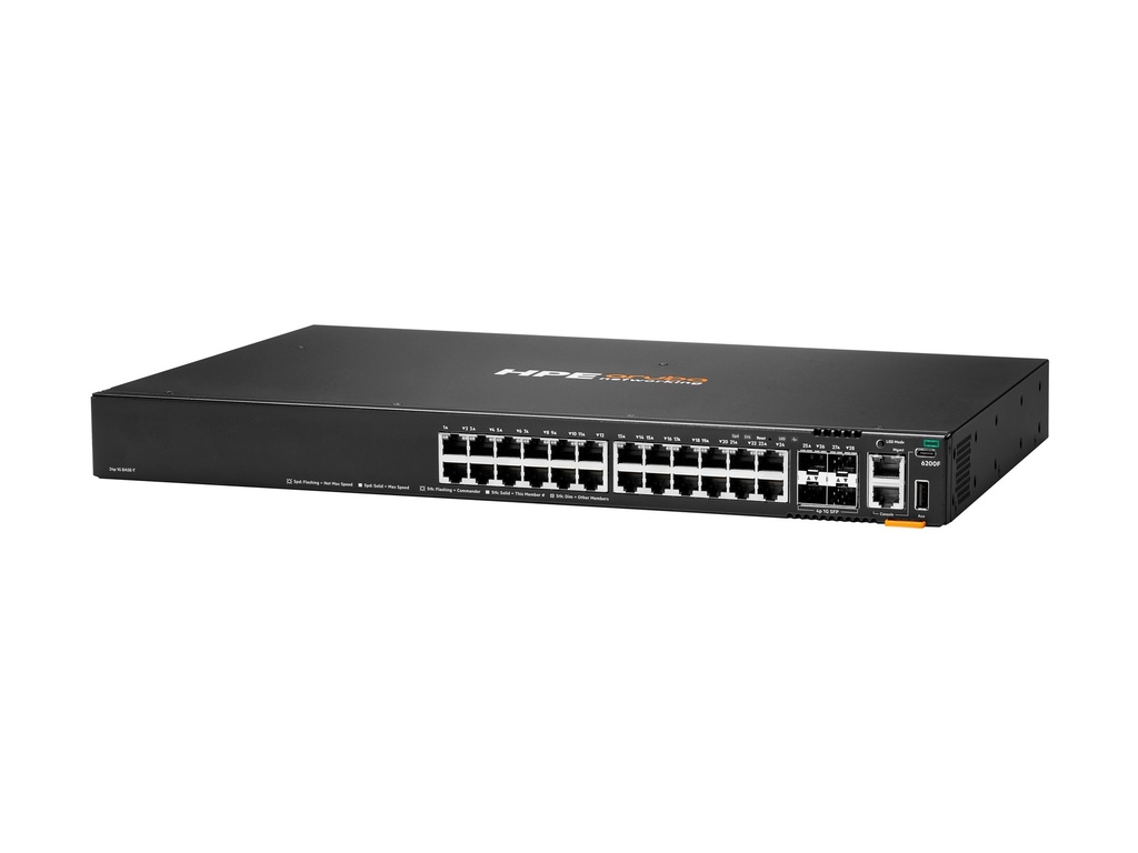 HPE Aruba Networking CX 6200F 24G 4SFP Switch