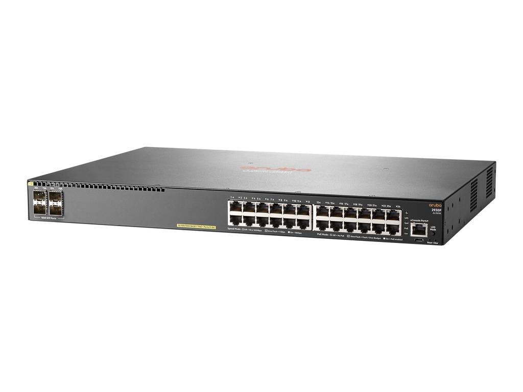 HPE Aruba 2930F 24G PoE+ 4SFP - Switch - L3 - managed - 24 x 10/100/1000 (PoE+)